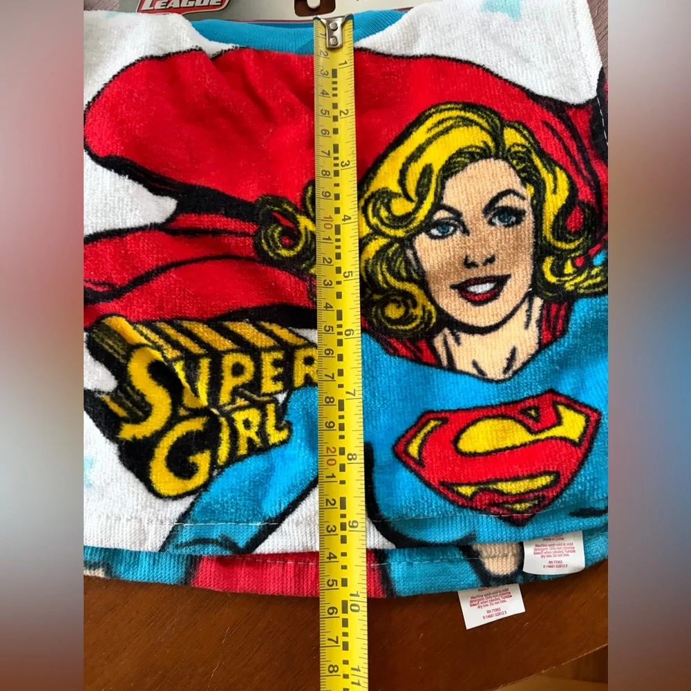 NEW Justice League DC Supergirl  & Wonder Woman Bibs - Set of 2 Toddler Girl Sz.